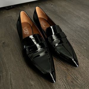 Franco Sarto pointed toe heeled loader work shoes